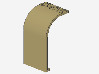 Lego Paneele 6 x 6 x 9 (2572) Kurve, oben