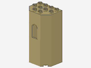 Lego Paneele 3 x 4 x 6 (30246) Turmwand mit Fenster
