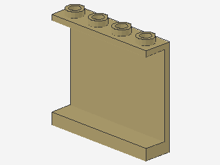 Lego Paneele 1 x 4 x 3 (4215b) hohle Studs