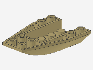 Lego Keil 6 x 4 (43713) invers, dreifach kurvig
